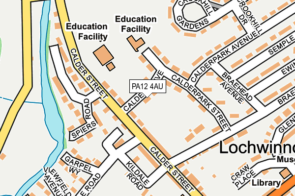 PA12 4AU map - OS OpenMap – Local (Ordnance Survey) PA12 4AU map - OS OpenMap – Local (Ordnance Survey)