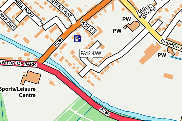 PA12 4AW map - OS OpenMap – Local (Ordnance Survey) PA12 4AW map - OS OpenMap – Local (Ordnance Survey)