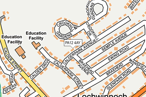 PA12 4AY map - OS OpenMap – Local (Ordnance Survey) PA12 4AY map - OS OpenMap – Local (Ordnance Survey)