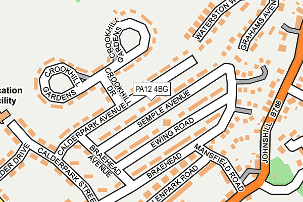 PA12 4BG map - OS OpenMap – Local (Ordnance Survey) PA12 4BG map - OS OpenMap – Local (Ordnance Survey)