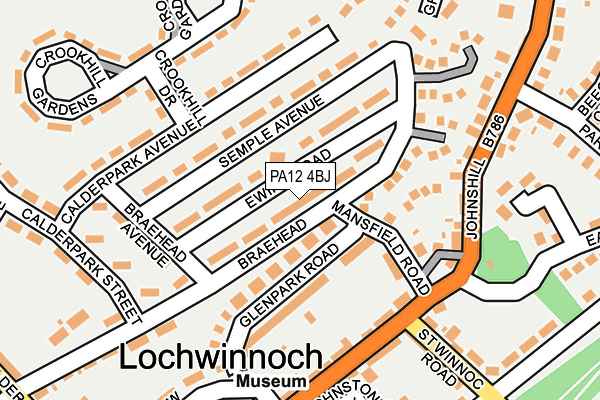 PA12 4BJ map - OS OpenMap – Local (Ordnance Survey) PA12 4BJ map - OS OpenMap – Local (Ordnance Survey)