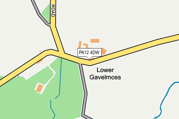 PA12 4DW map - OS OpenMap – Local (Ordnance Survey) PA12 4DW map - OS OpenMap – Local (Ordnance Survey)