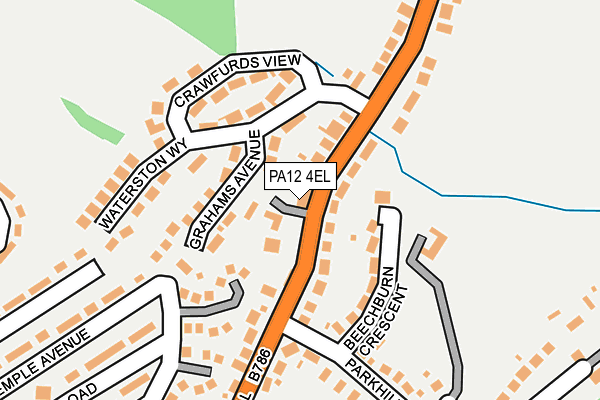 PA12 4EL map - OS OpenMap – Local (Ordnance Survey) PA12 4EL map - OS OpenMap – Local (Ordnance Survey)