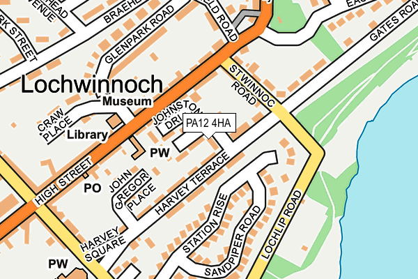 PA12 4HA map - OS OpenMap – Local (Ordnance Survey) PA12 4HA map - OS OpenMap – Local (Ordnance Survey)