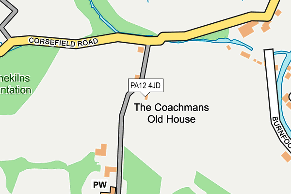 PA12 4JD map - OS OpenMap – Local (Ordnance Survey) PA12 4JD map - OS OpenMap – Local (Ordnance Survey)