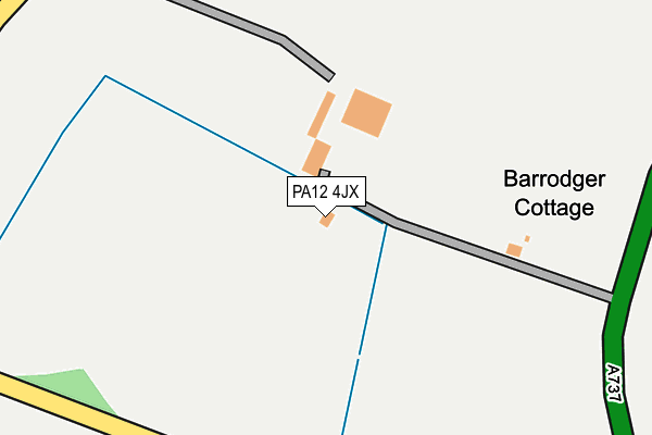 PA12 4JX map - OS OpenMap – Local (Ordnance Survey) PA12 4JX map - OS OpenMap – Local (Ordnance Survey)