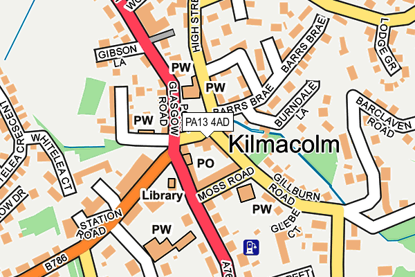PA13 4AD map - OS OpenMap – Local (Ordnance Survey) PA13 4AD map - OS OpenMap – Local (Ordnance Survey)