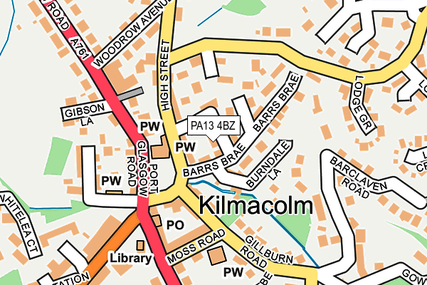 PA13 4BZ map - OS OpenMap – Local (Ordnance Survey) PA13 4BZ map - OS OpenMap – Local (Ordnance Survey)