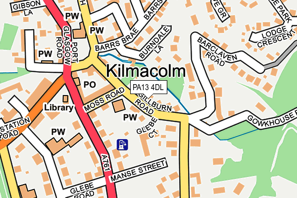 PA13 4DL map - OS OpenMap – Local (Ordnance Survey) PA13 4DL map - OS OpenMap – Local (Ordnance Survey)