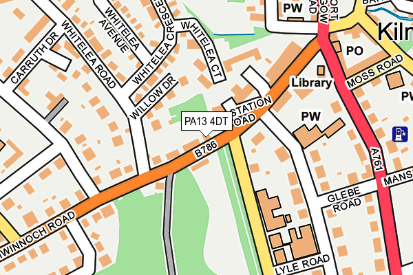PA13 4DT map - OS OpenMap – Local (Ordnance Survey)