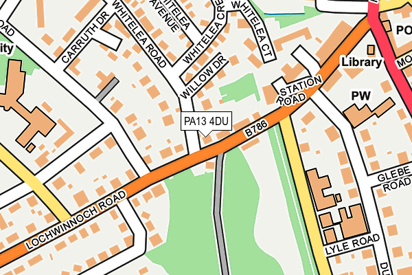 PA13 4DU map - OS OpenMap – Local (Ordnance Survey) PA13 4DU map - OS OpenMap – Local (Ordnance Survey)