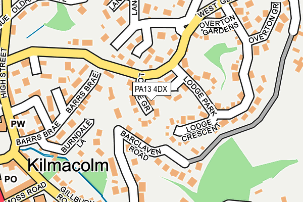 PA13 4DX map - OS OpenMap – Local (Ordnance Survey) PA13 4DX map - OS OpenMap – Local (Ordnance Survey)