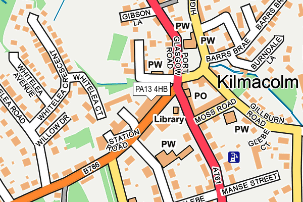 PA13 4HB map - OS OpenMap – Local (Ordnance Survey) PA13 4HB map - OS OpenMap – Local (Ordnance Survey)
