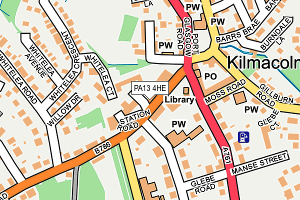 PA13 4HE map - OS OpenMap – Local (Ordnance Survey) PA13 4HE map - OS OpenMap – Local (Ordnance Survey)