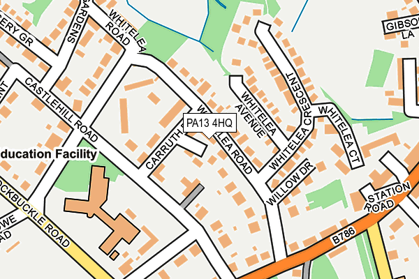 PA13 4HQ map - OS OpenMap – Local (Ordnance Survey) PA13 4HQ map - OS OpenMap – Local (Ordnance Survey)