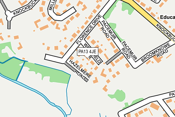 PA13 4JE map - OS OpenMap – Local (Ordnance Survey) PA13 4JE map - OS OpenMap – Local (Ordnance Survey)