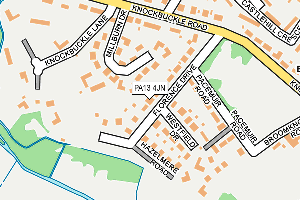 PA13 4JN map - OS OpenMap – Local (Ordnance Survey) PA13 4JN map - OS OpenMap – Local (Ordnance Survey)