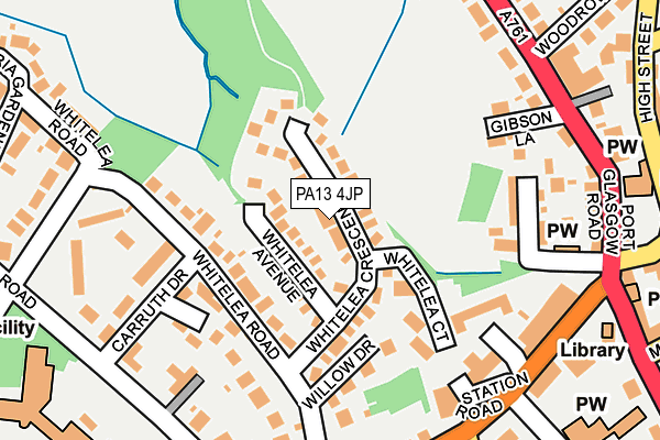 PA13 4JP map - OS OpenMap – Local (Ordnance Survey) PA13 4JP map - OS OpenMap – Local (Ordnance Survey)