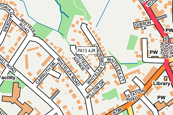 PA13 4JR map - OS OpenMap – Local (Ordnance Survey) PA13 4JR map - OS OpenMap – Local (Ordnance Survey)