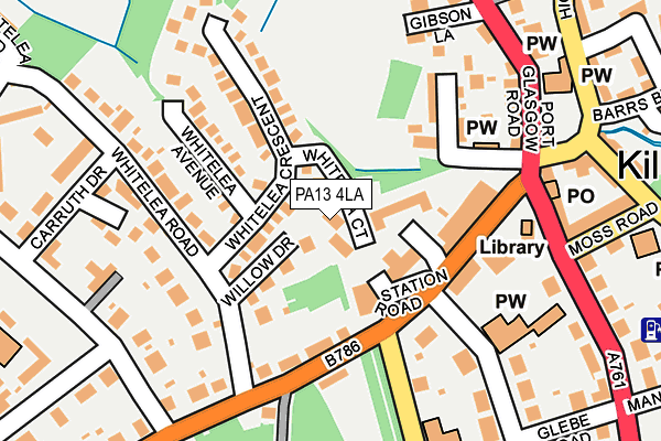 PA13 4LA map - OS OpenMap – Local (Ordnance Survey) PA13 4LA map - OS OpenMap – Local (Ordnance Survey)
