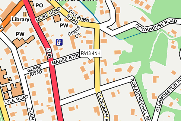 PA13 4NH map - OS OpenMap – Local (Ordnance Survey) PA13 4NH map - OS OpenMap – Local (Ordnance Survey)