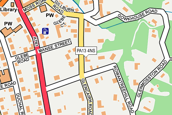 PA13 4NS map - OS OpenMap – Local (Ordnance Survey) PA13 4NS map - OS OpenMap – Local (Ordnance Survey)