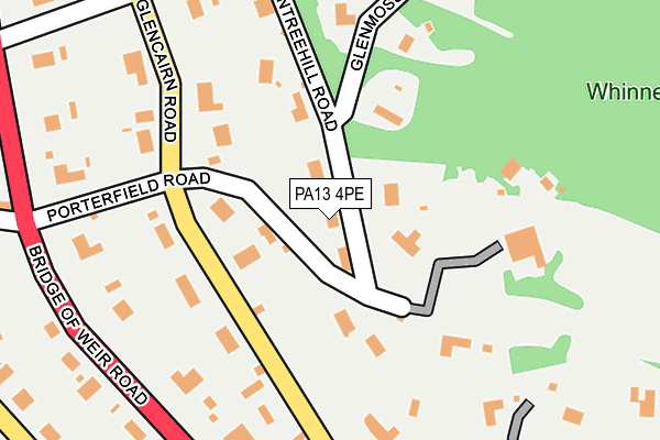PA13 4PE map - OS OpenMap – Local (Ordnance Survey) PA13 4PE map - OS OpenMap – Local (Ordnance Survey)