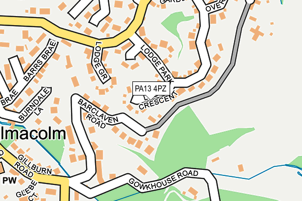 PA13 4PZ map - OS OpenMap – Local (Ordnance Survey) PA13 4PZ map - OS OpenMap – Local (Ordnance Survey)