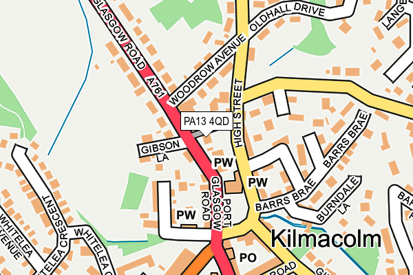 PA13 4QD map - OS OpenMap – Local (Ordnance Survey) PA13 4QD map - OS OpenMap – Local (Ordnance Survey)