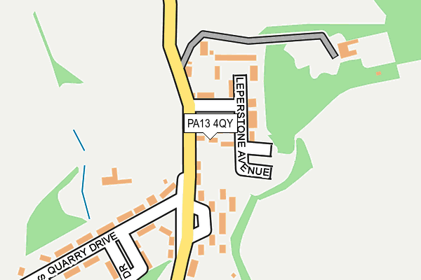 PA13 4QY map - OS OpenMap – Local (Ordnance Survey) PA13 4QY map - OS OpenMap – Local (Ordnance Survey)