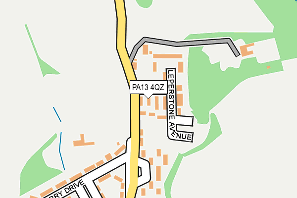 PA13 4QZ map - OS OpenMap – Local (Ordnance Survey) PA13 4QZ map - OS OpenMap – Local (Ordnance Survey)