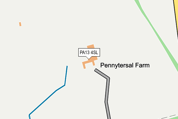 PA13 4SL map - OS OpenMap – Local (Ordnance Survey) PA13 4SL map - OS OpenMap – Local (Ordnance Survey)