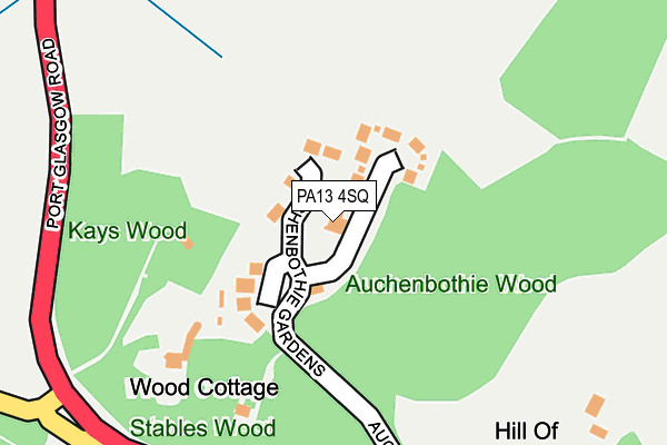 PA13 4SQ map - OS OpenMap – Local (Ordnance Survey) PA13 4SQ map - OS OpenMap – Local (Ordnance Survey)
