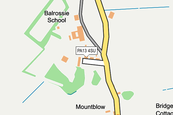 PA13 4SU map - OS OpenMap – Local (Ordnance Survey) PA13 4SU map - OS OpenMap – Local (Ordnance Survey)