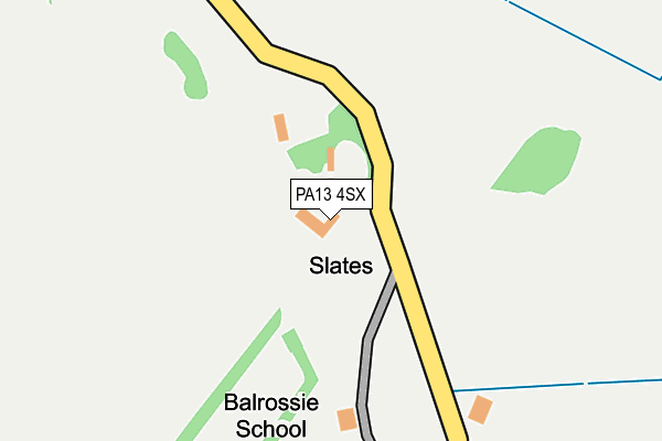 PA13 4SX map - OS OpenMap – Local (Ordnance Survey) PA13 4SX map - OS OpenMap – Local (Ordnance Survey)