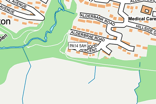 PA14 5AH map - OS OpenMap – Local (Ordnance Survey) PA14 5AH map - OS OpenMap – Local (Ordnance Survey)