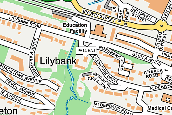PA14 5AJ map - OS OpenMap – Local (Ordnance Survey) PA14 5AJ map - OS OpenMap – Local (Ordnance Survey)