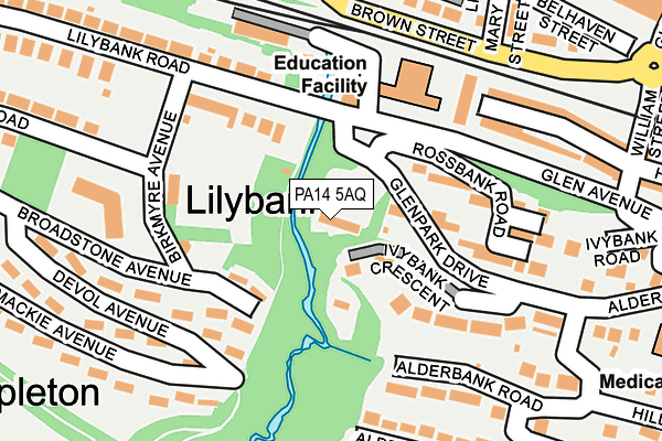 PA14 5AQ map - OS OpenMap – Local (Ordnance Survey) PA14 5AQ map - OS OpenMap – Local (Ordnance Survey)