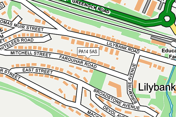 PA14 5AS map - OS OpenMap – Local (Ordnance Survey) PA14 5AS map - OS OpenMap – Local (Ordnance Survey)