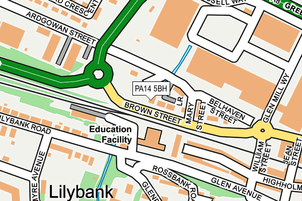PA14 5BH map - OS OpenMap – Local (Ordnance Survey) PA14 5BH map - OS OpenMap – Local (Ordnance Survey)