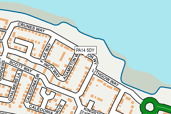 PA14 5DY map - OS OpenMap – Local (Ordnance Survey) PA14 5DY map - OS OpenMap – Local (Ordnance Survey)
