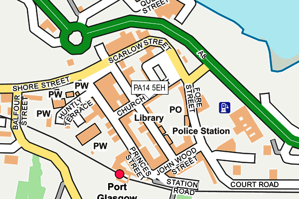 PA14 5EH map - OS OpenMap – Local (Ordnance Survey) PA14 5EH map - OS OpenMap – Local (Ordnance Survey)