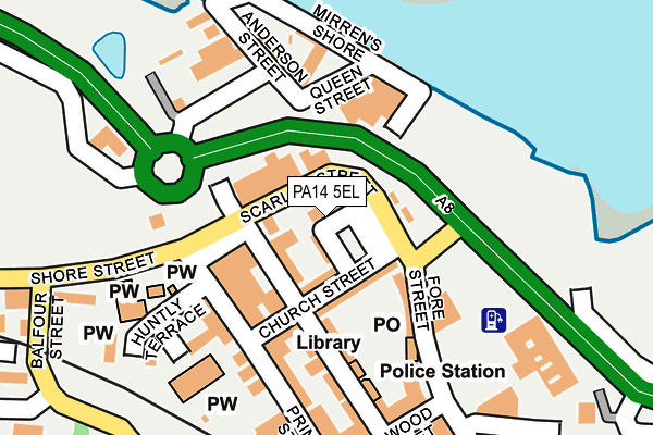 PA14 5EL map - OS OpenMap – Local (Ordnance Survey) PA14 5EL map - OS OpenMap – Local (Ordnance Survey)