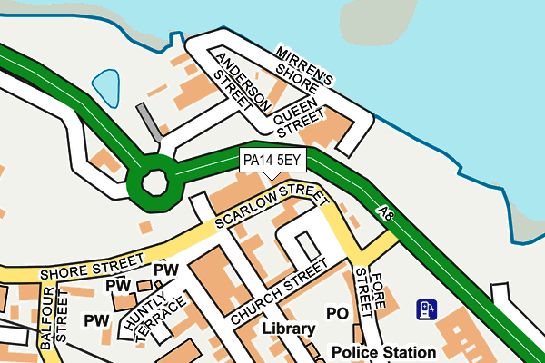 PA14 5EY map - OS OpenMap – Local (Ordnance Survey)