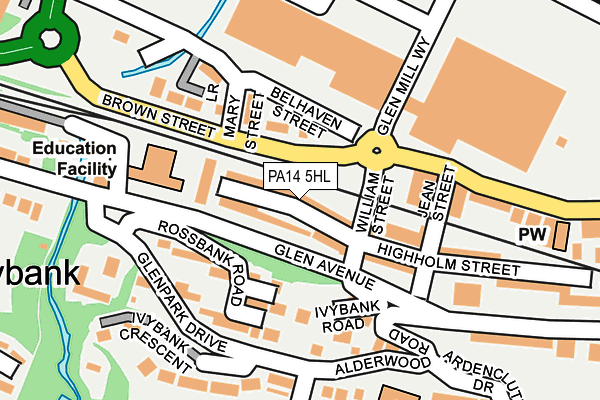 PA14 5HL map - OS OpenMap – Local (Ordnance Survey) PA14 5HL map - OS OpenMap – Local (Ordnance Survey)