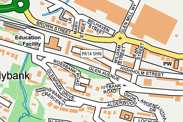 PA14 5HN map - OS OpenMap – Local (Ordnance Survey) PA14 5HN map - OS OpenMap – Local (Ordnance Survey)