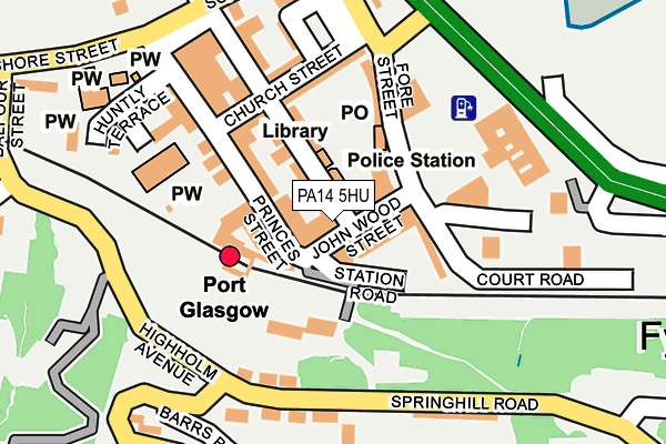 PA14 5HU map - OS OpenMap – Local (Ordnance Survey) PA14 5HU map - OS OpenMap – Local (Ordnance Survey)
