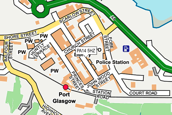 PA14 5HZ map - OS OpenMap – Local (Ordnance Survey) PA14 5HZ map - OS OpenMap – Local (Ordnance Survey)