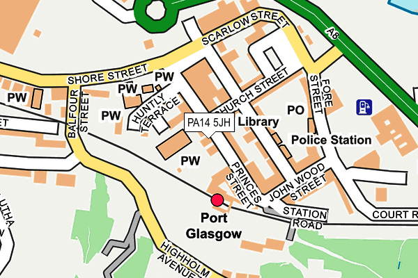 PA14 5JH map - OS OpenMap – Local (Ordnance Survey) PA14 5JH map - OS OpenMap – Local (Ordnance Survey)