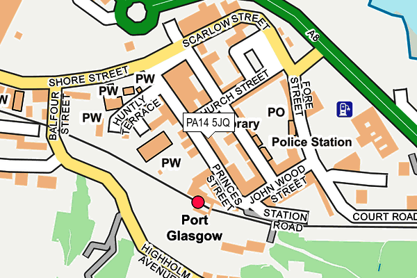 PA14 5JQ map - OS OpenMap – Local (Ordnance Survey) PA14 5JQ map - OS OpenMap – Local (Ordnance Survey)
